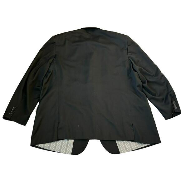 CARAVELLI Men's 2 Piece Black Formal‎ Suit Set Jacket 58 Long Pants 54" Waist - Picture 3 of 16